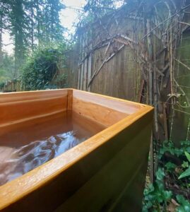 Personal Rectangular Wood Hot Tub